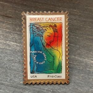 Breast Cancer Awareness Stamp Pin 1999
